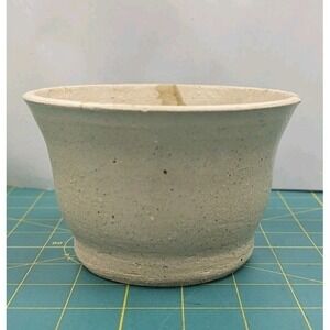 Pottery Bowl Shades of Beige 4" Height 5.25 Diameter Handcrafted Signed 1976